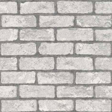 Papel pintado de vinilo gris 3D con efecto piedra para la pared.