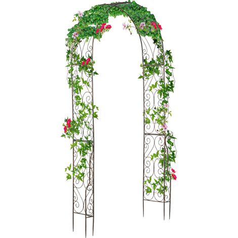 Metal Garden Arch Trellis for Pathway and Ceremony, Elegant Decorative Arbour for Weddings and Events, 120x30x226cm