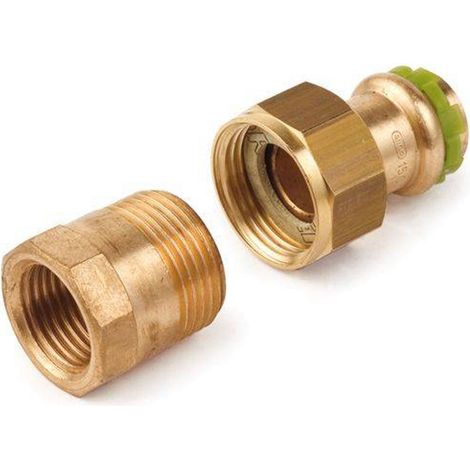 Kupfer Pressfitting Sudo-Press Durchgangsverschraubung Innengewinde 28 mm - 1" Kontur V DVGW