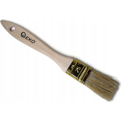 Malerwerkzeug geko flat paint brush Holzgriff Metallzwinge (1/3)