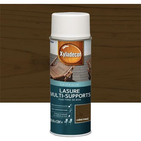 Lasure Xyladécor Multi-supports aérosol Chêne foncé 0,4 L (1/3)