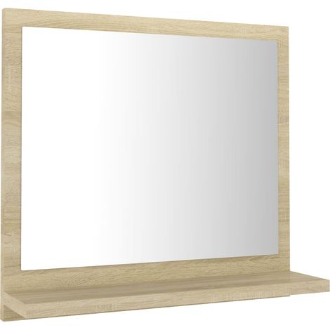 vidaXL Badezimmer Spiegel Eiche Sonoma 40x10,5x37cm Holzwerkstoff