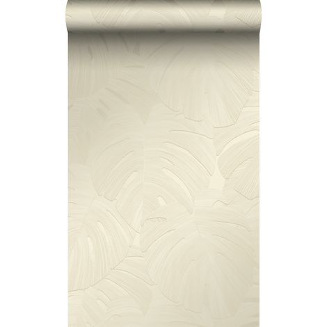 papier peint feuilles tropicales beige clair  - Origin Wallcoverings (1/5)