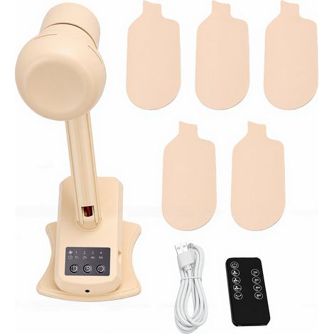 Ventilateur à pince avec écran LED rechargeable par USB, portable, oscillant à 3 vitesses, support mural pour bureau avec télécommande (1/5)