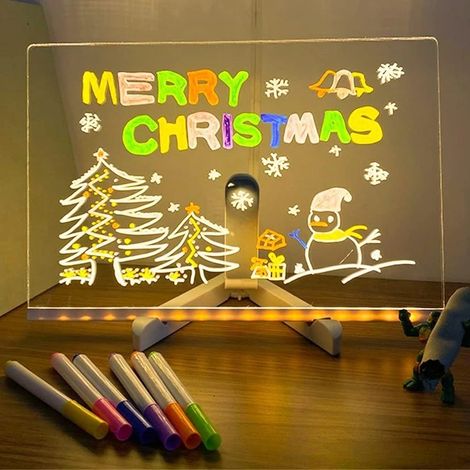 Tableau lumineux LED à lettres colorées avec effet lumineux [JUN] (1/5)