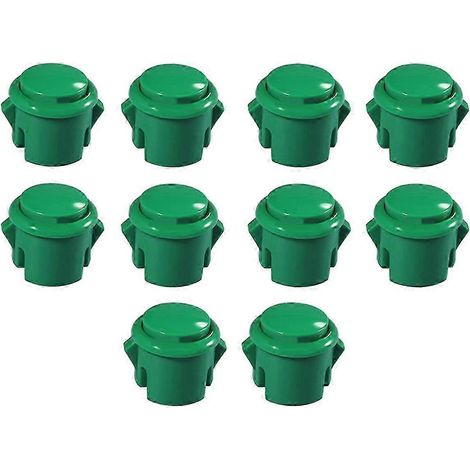 Lot de 10 boutons d'arcade réactifs verts de 30 mm (1/5)