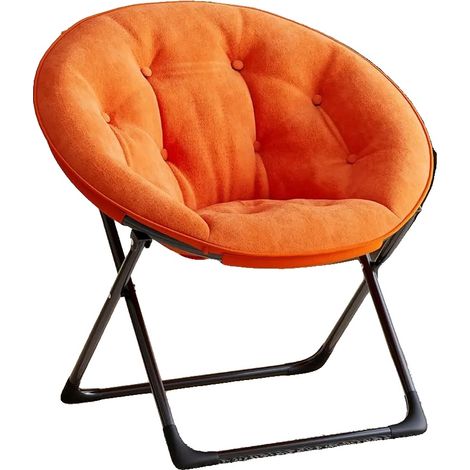 Silla Luna, diseño plegable, asiento acolchado suave, naranja (1/2)
