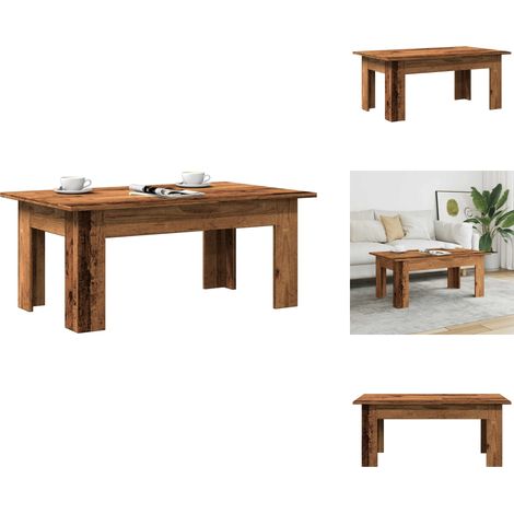 Table basse vieux bois 100x60x42 cm bois d'ingénierie - Table Basse - Tables Basses - Table Latérale - Bout De Canapé (1/5)