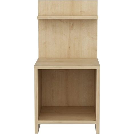 CALICOSY - Table de chevet avec 1 niche décor bois chêne H72 cm - ULLMAN (1/5)