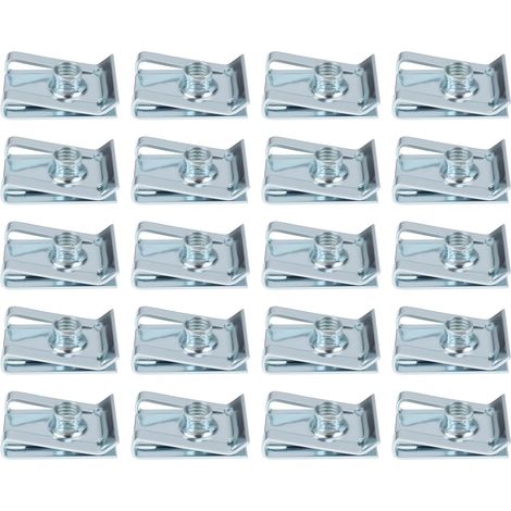 Lot de 20 écrous M5 Galvanisés à Plaque Métallique pour Carénages de Motos Et Scooters Applications Automobiles (1/5)