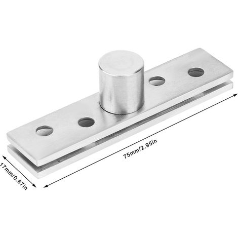 2 charnières pivotantes à 360 degrés en acier inoxydable, charnières de porte rotatives de 75 mm de long, pivot central (1/5)