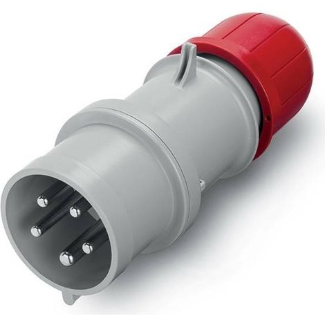 Flugstecker optima 3p+n+e 16a serie ip44 rot farbe 213.1637p