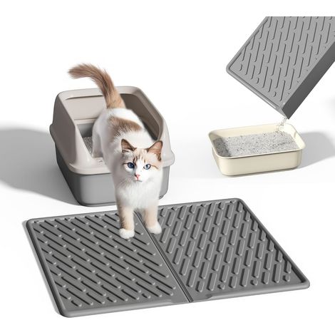 Brosse Pour Animaux - Poignée Ergonomique - Nettoyage En Un Clic - Pour Poils Courts Et Longs - Racleur Sous-Couche - Gris Foncé (1/5)