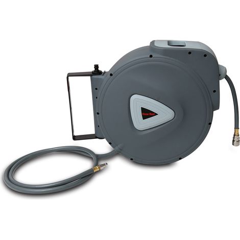 Randaco Schlauchtrommel 30m Schlauchaufroller automatisch 18 bar Wand-Schlauchbox mit 1/4 Zoll Anschluss und Einzug-Automatik Schlauchaufroller mit flexibler Wandhalterung Druckluftschlauch