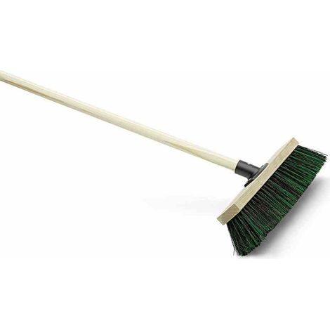 Gartenbesen Terrassenbesen schwarz/grün 40cm Saalbesen Straßenbesen Kehrbesen (1/5)
