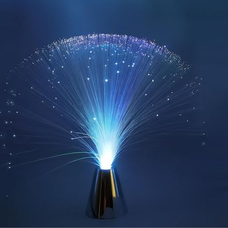 2 luci notturne a fontana a LED da 33 cm con cambio di colore e fibra ottica - Lampada per Natale (1/2)