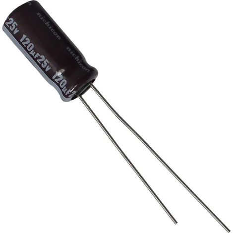 Condensador Electrolitico 120uF 25Vdc Medidas 6x11mm Radial