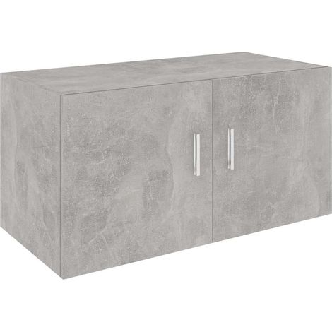 Maison Exclusive - Armadietto Parete Grigio Cemento 80x39x40 cm Legno Multistrato (1/5)
