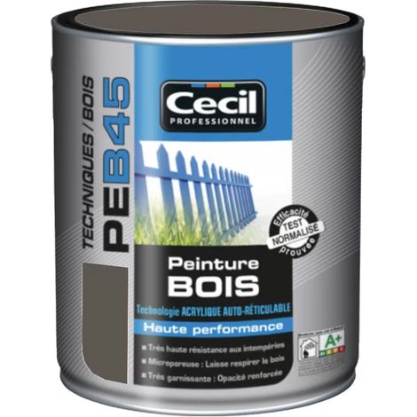 Peinture Bois Cécil Professionnel PEB45 BRUN FONCE 2,5 L (1/3)