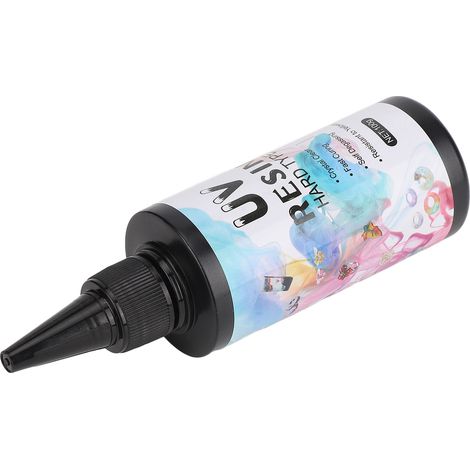 UV-Harz, handgefertigt, transparent, vergilbungsfrei, schnellhärtend, klarer UV-Kleber für Bastel- und Dekorationszwecke, 100 g (1/5)