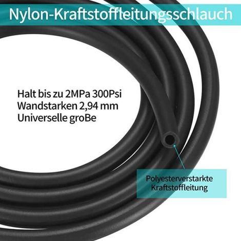 Lot de 4 filtres à essence pour moto, 1 tuyau d 'essence de 2 m, 10 colliers de serrage pour voiture, moto, scooter (1/4)