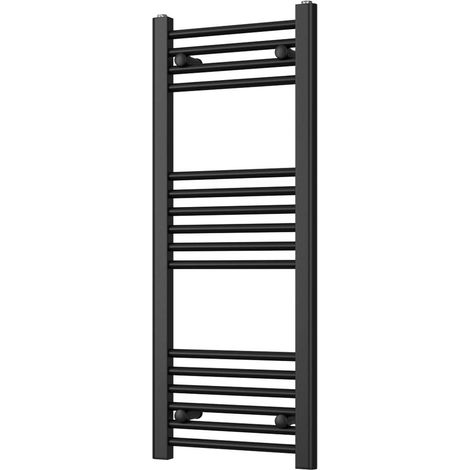 Zennor - Black Heated Towel Rail - H1000mm x W400mm - Straight (1/3)