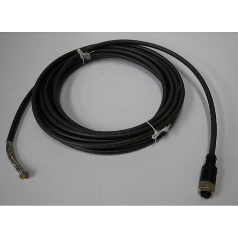 Cordon longueur 5m avec connecteur M12 femelle blindé 8 poles Baumer
