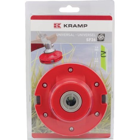 Tête de débroussailleuse manuelle pour terrains inégaux – Compatible avec fils de 1,6 à 4,5 mm – Tête de coupe complète avec 4 fils carrés – FGP454882KR – Kramp (1/3)