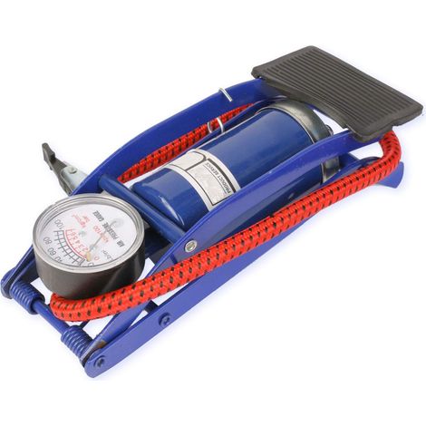 Trintion Foot Pump 59cm Hose Portable Air Inflator Thumb Lock Connector Saving and Labor Time Single Cylinder with Accurate Pressure Gauge for Bicycle Motorcycle Balls and Other Inflatables (1/5)