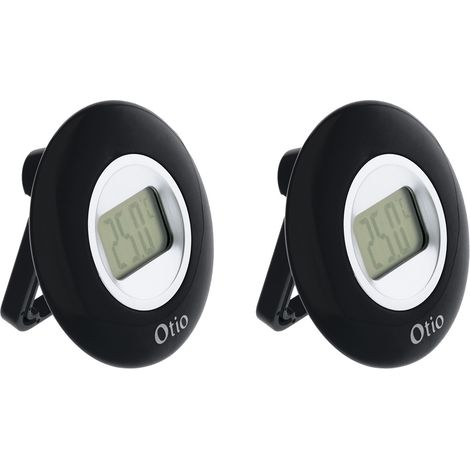 Lot de 2 thermomètres intérieurs LCD - noir - Otio (1/4)