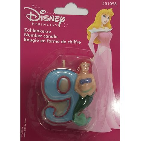 Vela número 9 para pastel de la Princesa Fantasía (1/2)