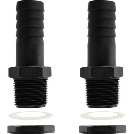 Trop Plein Cuve 25mm Passe Paroi Cuve Eau 1000l Raccord Male pour Citernes de Pluie Passages mit Joints (1/5)