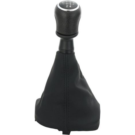 Pommeau de levier de vitesses pour camions Volkswagen T6 et T7 (modèles 2016-2020). Ce kit d'accessoires comprend un pommeau de levier de vitesses à 6 rapports, filetage rouge et revêtement noir, pour