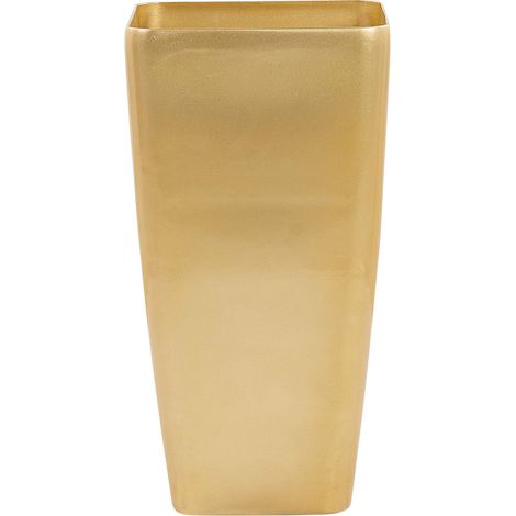 Maceta de mezcla de piedra dorada 40 x 40 cm resistente Modi (1/5)
