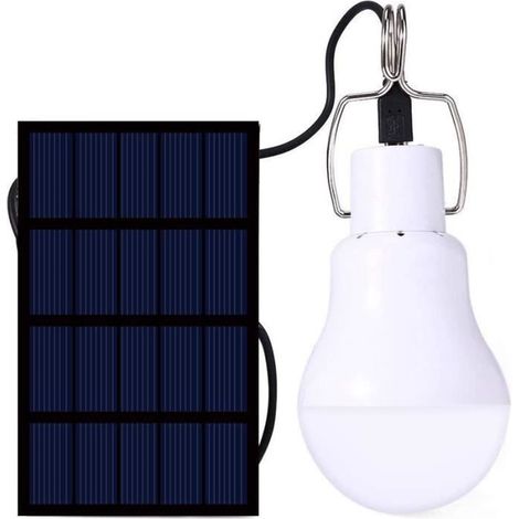 Lampe Solaire - FOLAYA - Modèle Camping - 1.2W - Éclairage Extérieur - Rechargeable (1/4)