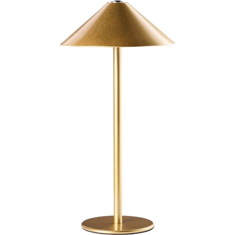 Lampada LED wireless per interni ed esterni in metallo con porta USB C ricaricabile oro Modjo