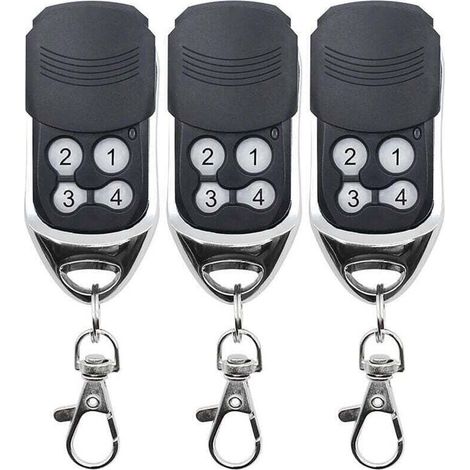 433MHz Telecommande Universelle Portail, XU,Telecommande Camé Porte de Garage de Remplacement, Super Copie, Code Fixe, Code Roulant, Applicable à Commande à distance DOORHAN MOTORLIN,3pcs