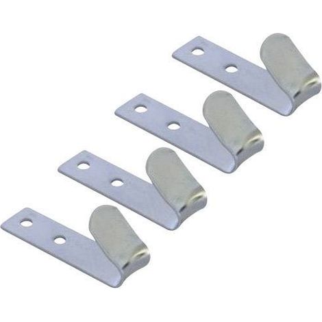 Crochet à visser 410218 – Lot de 4 – Longueur 70 mm – Écart entre trous 20 mm – Pour fixation courroies et bâches – Hewlett Packard