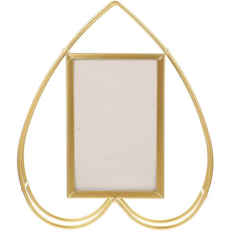 Cadre photo moderne rotatif en fer forgé, support photo décoratif de bureau-20.5X3.7X24CM-Golden 1 (1/4)