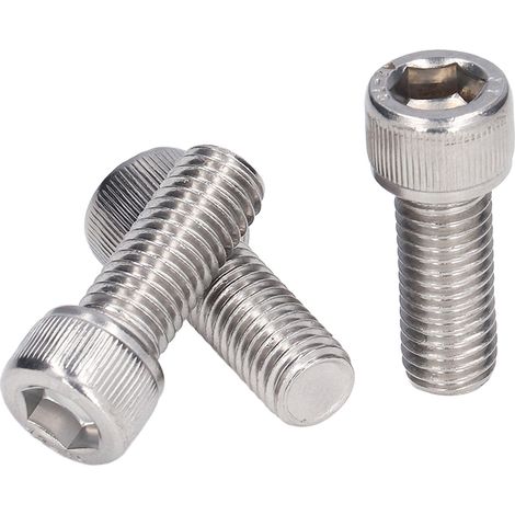 Vis M12x35 DIN912 Inox A2-70, Lot de 20 vis à tête cylindrique hexagonale creuse, filetage pas gros 1.75, boulonnerie résistante corrosion, fixation acier inoxydable (1/5)