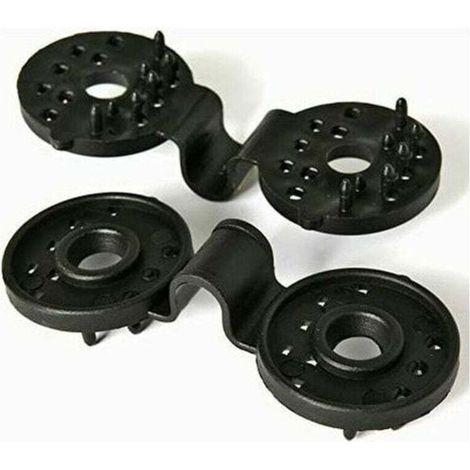 Lot de 10 œillets à Clipser Noirs - Idéal pour Le Montage de Votre Jardin, terrasse et Balcon - Protection Contre Le Vent et Votre Brise-Vue (1/4)