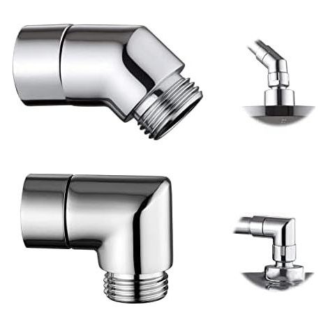 CSPARKV 2pcs 90°/135° Elbow Tilt Shower Head Adapter Brass Shower Head Adapter, Bathroom Hand Shower Head, for 1/2 Inch Universal Interface Shower Head