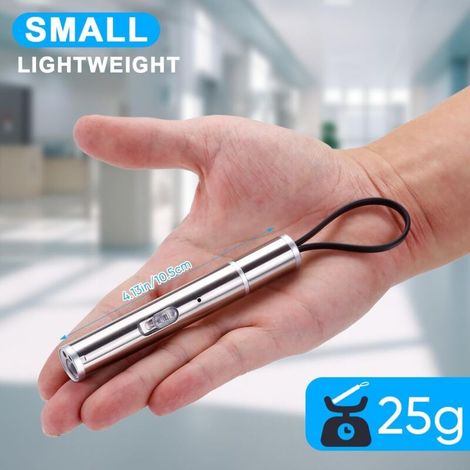 Confezione da 5 torce a penna ricaricabili, mini torce EDC ultracompatte, torcia da 500 lumen con 3 modalità, luce per ispezioni mediche, campeggio e riparazioni all'aperto (1/4)