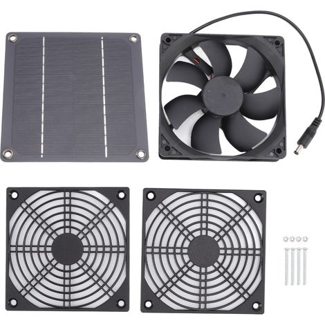 Ventilateur portatif extérieur de ventilateur d'échappement actionné solaire de 3W pour la maison d'animal familier de poulet de chien de serre