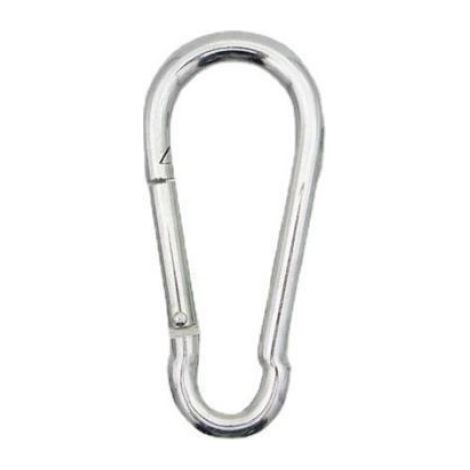 Mousqueton - Acier Galvanisé - 90 mm x 9 mm - Charge de Travail 250 kg - Pour Fixation Câbles Chaînes - Lot de 5 (1/4)