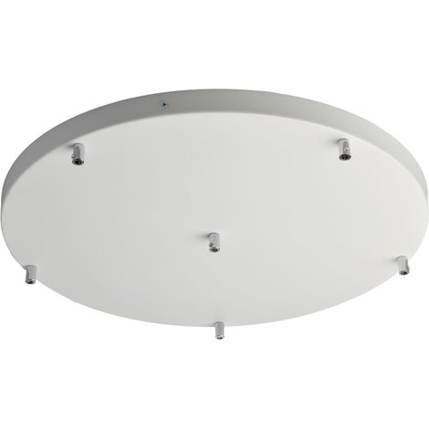 Rosone Multicavo 6 Luci In Ferro Laccato Bianco Diametro 50 Cm (1/2)