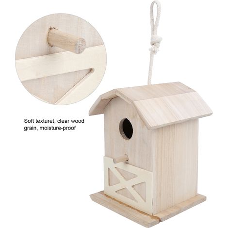 Mini nichoir en bois d'extérieur, accessoire de décoration pour jardin et terrasse. (1/5)