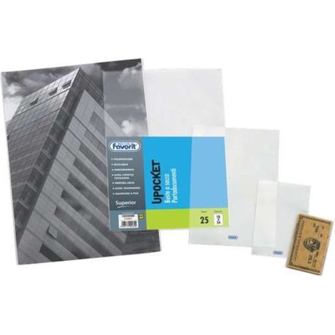 Cf.25 Buste Trasparenti A U 11X15 (X Green Pass E Disabile) + X1