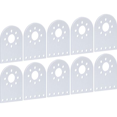 10 pièces Plaque de support en alliage d'aluminium série 3108, semi-circulaire, plate, à perçage standard 3108-0001-0001 (1/5)