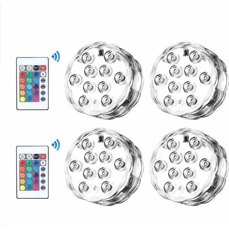 Submersible LED Light, Waterproof RGB Multicolor LED Lighting with Remote Controls, IP68 Lighting Underwater Lights for Aquarium Bathtub Swimming Pool Garden Aquatic Environment